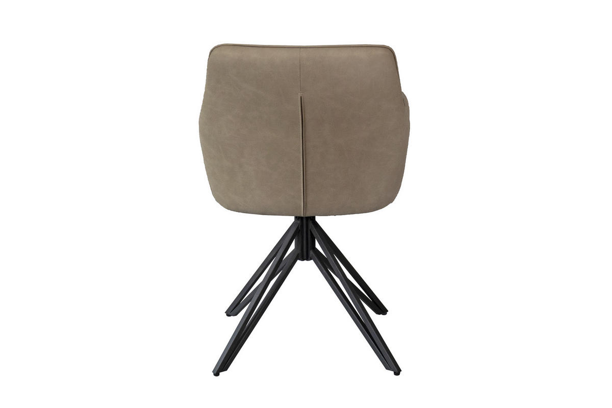 ARMLEHNSESSEL PITT - Beige/Nussbaumfarben, Textil/Metall (54/82/56cm) - SAM