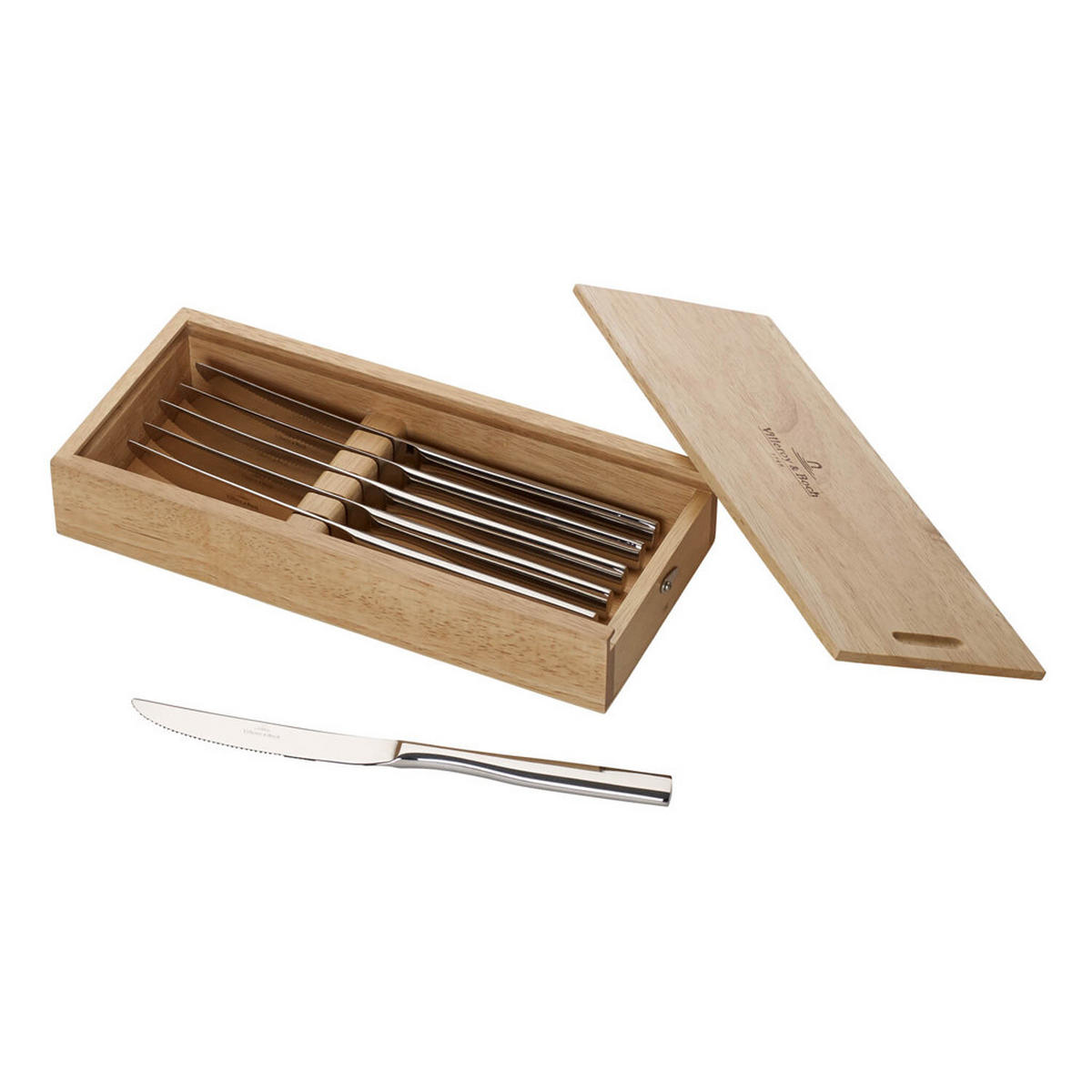 PIZZA-& STEAKMESSER Piemont silber 6er Set - Silberfarben, Metall - Villeroy & Boch