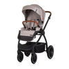 KOMBIKINDERWAGEN Prestige 3 in 1 beige Babywanne Rucksack i-Size Babyschale - Beige/Schwarz, Metall (85/59/123cm) - Chipolino