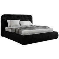 POLSTERBETT BENEA CLASSIC 140/200 - Schwarz Plüsch - Multipocket-Matratze - Schwarz, Textil (140/200cm) - MKS