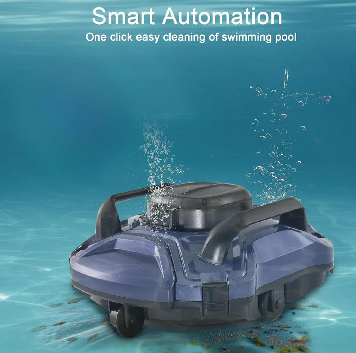 POOLROBOTER, 180 Minuten Laufzeit (EU-Stecker) - Blau, Kunststoff (31/16.6/36.7cm) - Authentics