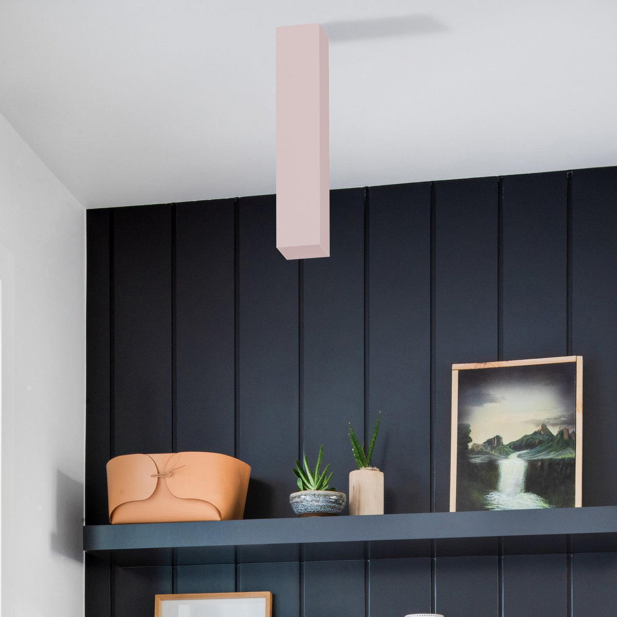 DECKENLEUCHTE - Pink, Metall (6/6/60cm) - Lumicom
