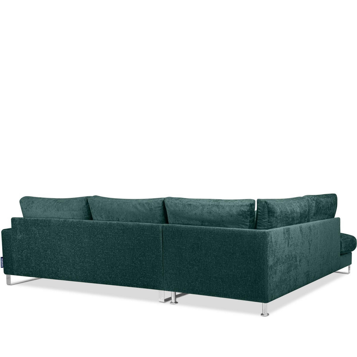 ECKSOFA LINKS BRENTIS Chenille-Stoff, Marineblau - Blau, Textil (314/224cm) - KONSIMO®