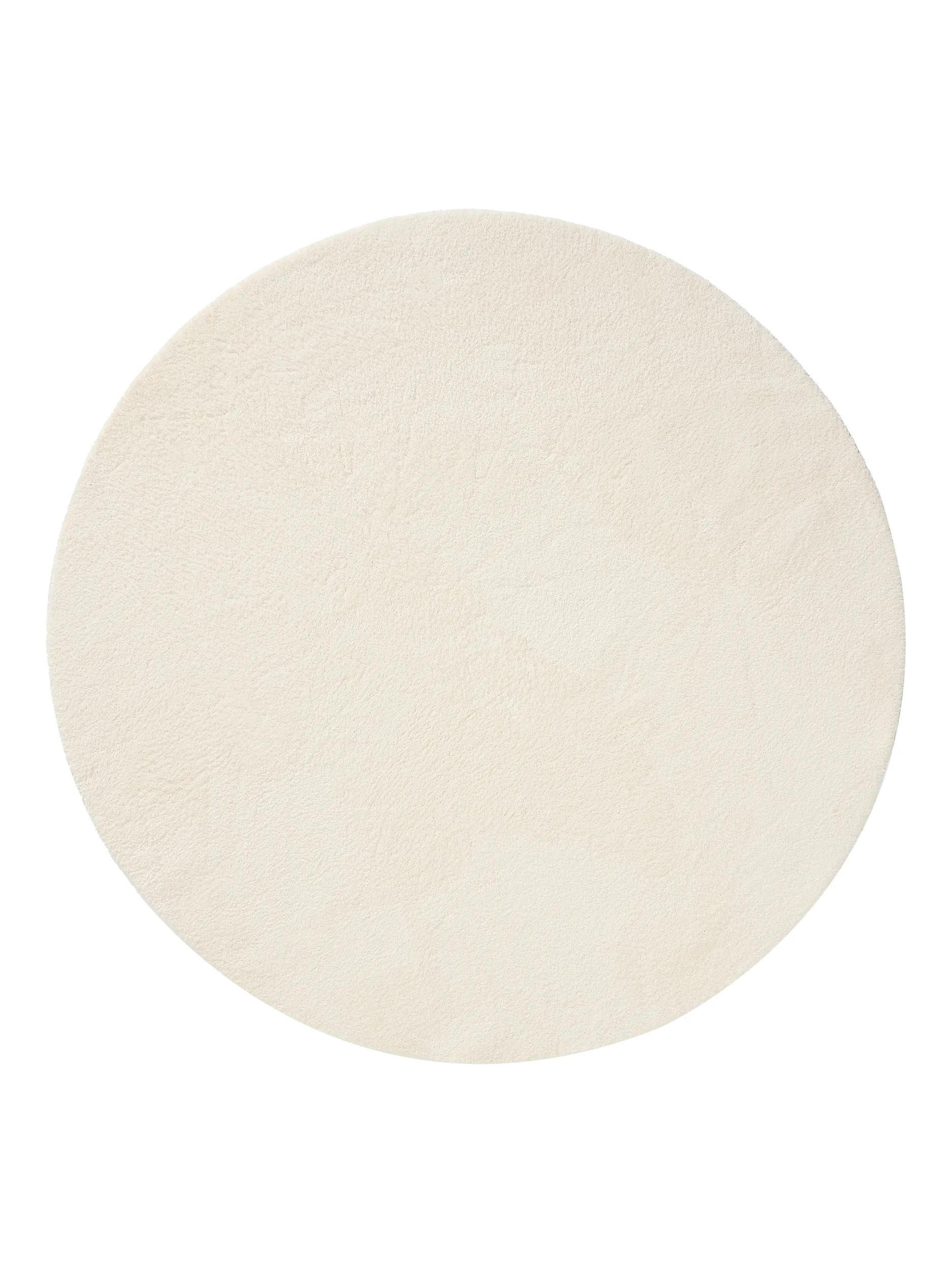 KULATÝ shaggy koberec Soda Bílá ø 160 cm - bílá, textil/přírodní materiály (160/160cm) - benuta Nest