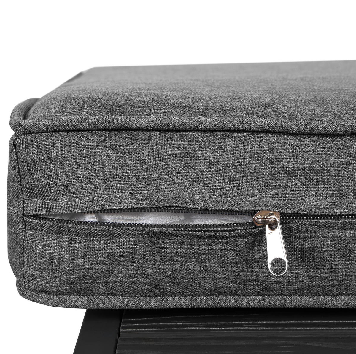LOUNGEGARNITUR aus Metall Grau mit abnehmbaren, waschbaren Bezügen - Grau, Metall - Modfu