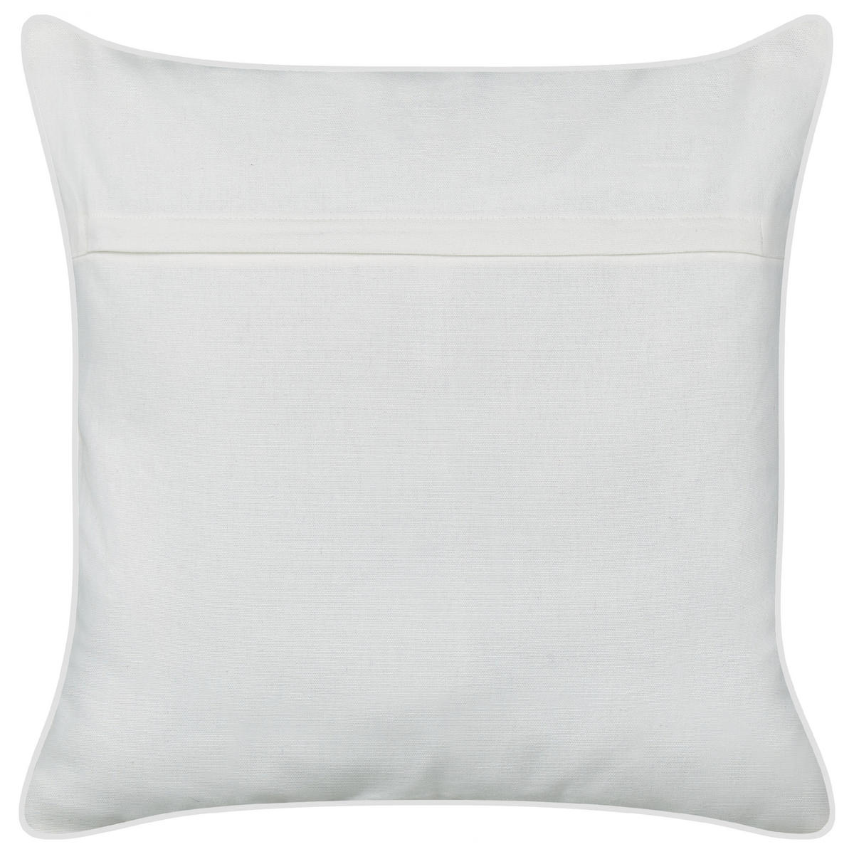 DEKOKISSEN 2er-Set Cremeweiß 45/45 cm Scirpus - Gelb/Weiß, Textil (45/45cm) - Beliani