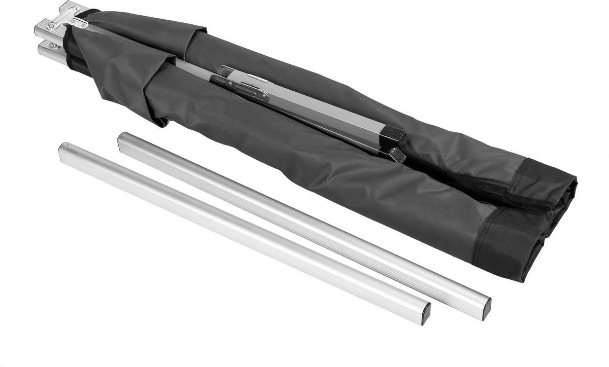 CAMPINGBETT 203/62/45 cm - Schwarz, Metall (62/45/202cm) - Outtec