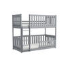 ETAGENBETT CORA 90/200 Grau mit abnehmbarem Rausfallschutz - Grau, Holz/Holzwerkstoff (90/200cm) - Deine Möbel 24