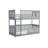 ETAGENBETT CORA 90/200 Grau mit abnehmbarem Rausfallschutz - Grau, Holz/Holzwerkstoff (90/200cm) - Deine Möbel 24