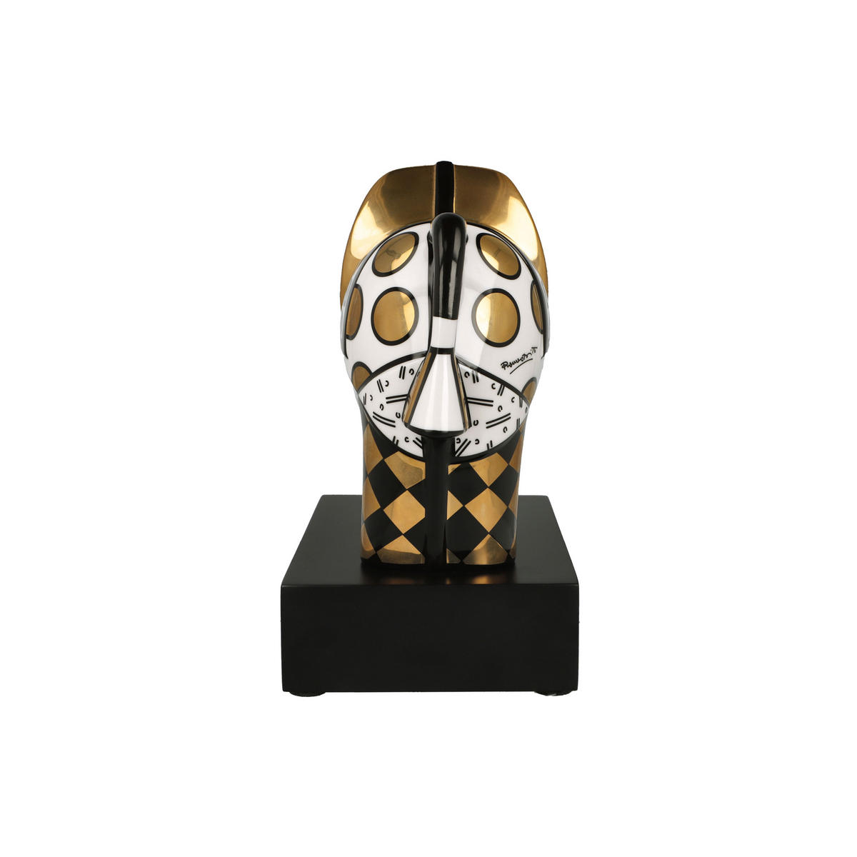 DEKOFIGUR Romero Britto - Golden Great India 2, Porzellan, Gold, 22 cm - Goldfarben, Keramik (12/22/22.5cm) - Goebel