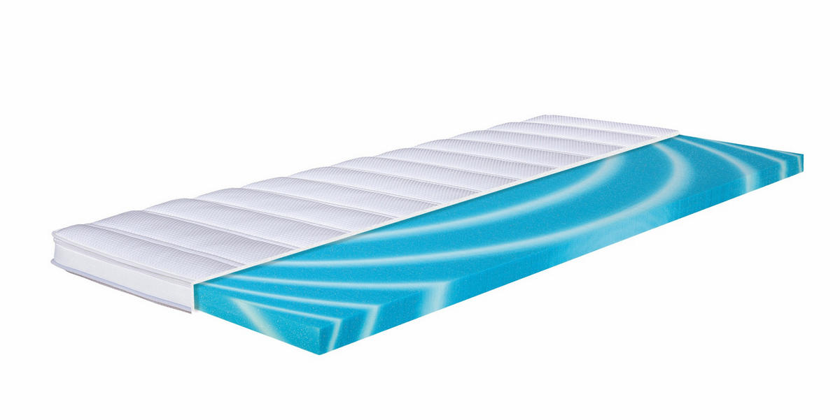 GELSCHAUM-TOPPER "Top Klima Gel", 160 x 200 cm, Höhe: ca. 6 cm - Weiß, Textil (160/200cm) - Hn8 Schlafsysteme