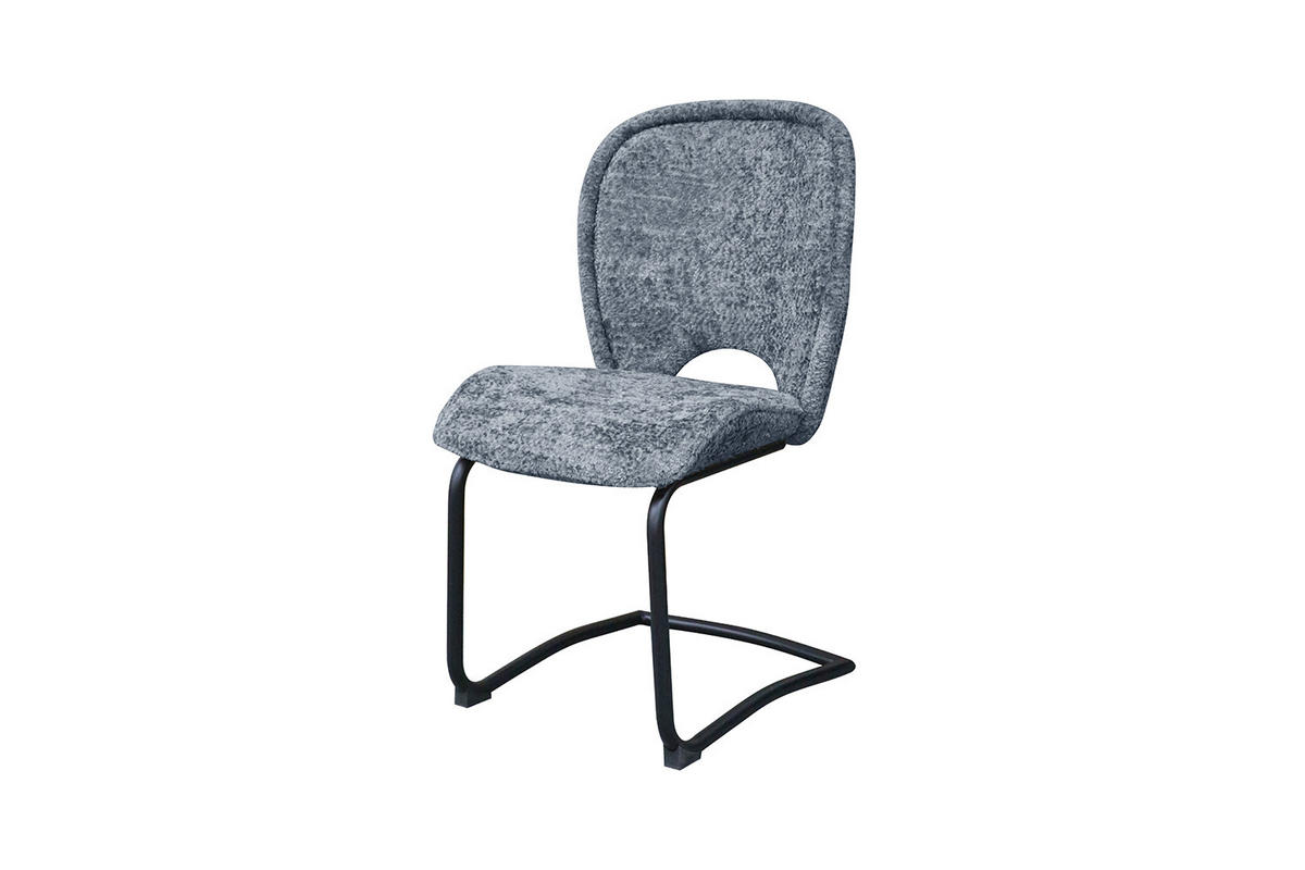 ESSZIMMERSTUHL JONA Anthrazit Webstoff - Anthrazit/Schwarz, Kunststoff/Textil (49/92/59cm) - KAWOLA