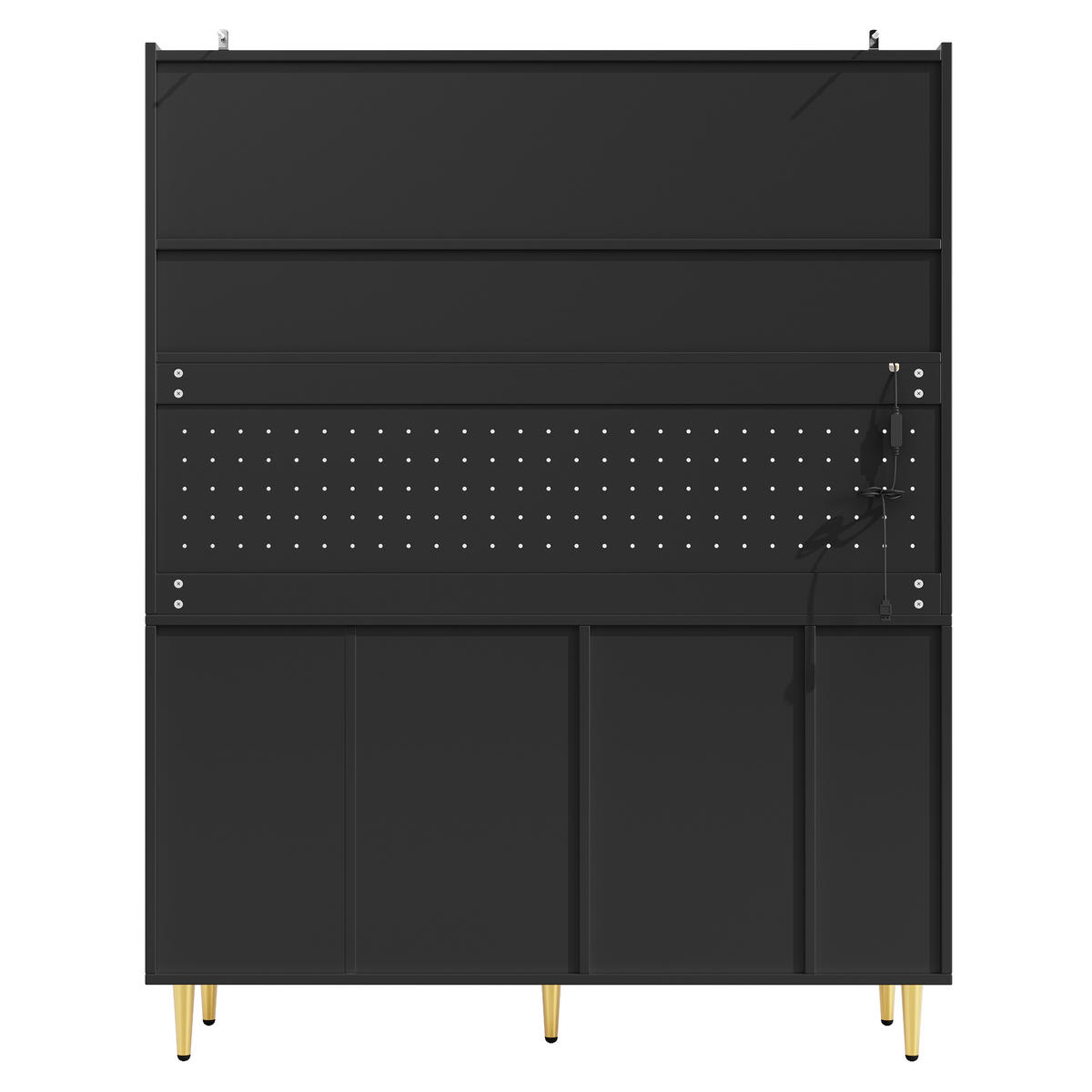 HOCHSCHRANK LED 145x39x171Cm Weinregal Schwarz - Schwarz, Glas (145/171/39cm) - FLIEKS