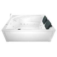 WHIRLPOOL Pool Badewanne Wanne W12H-B 180x135cm - Weiß, Glas/Kunststoff (135/70/180cm) - AcquaVapore by Sandra Jentho