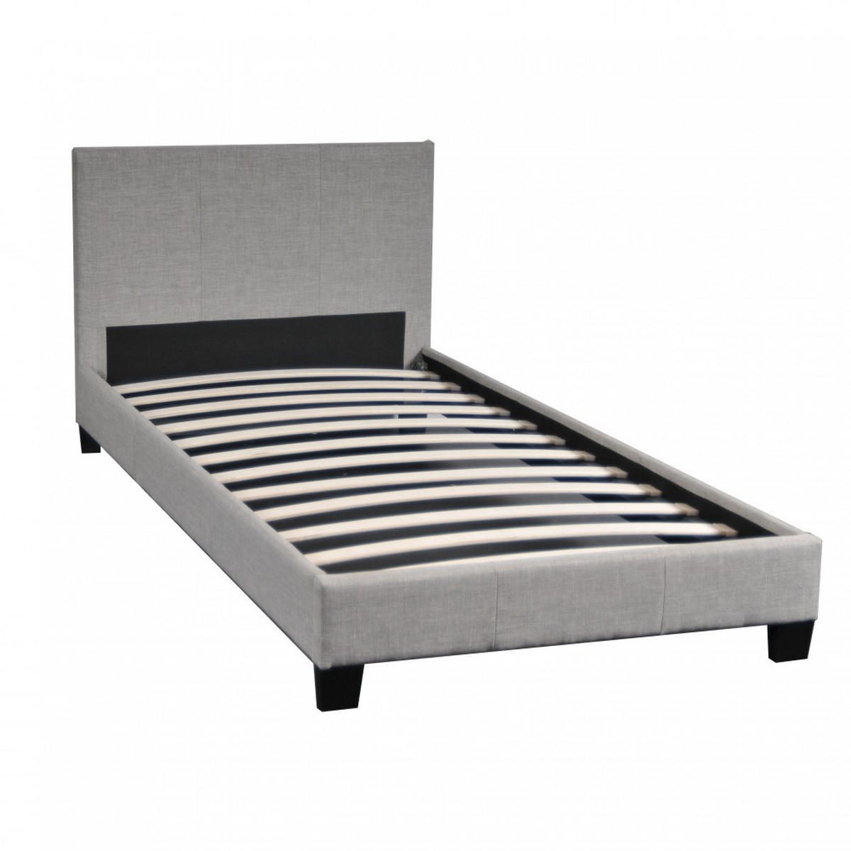 BETT DUBLIN mit Lattenrost / Bett 90x190 - Grau - Grau, Holzwerkstoff (90/190cm) - Weber Industries