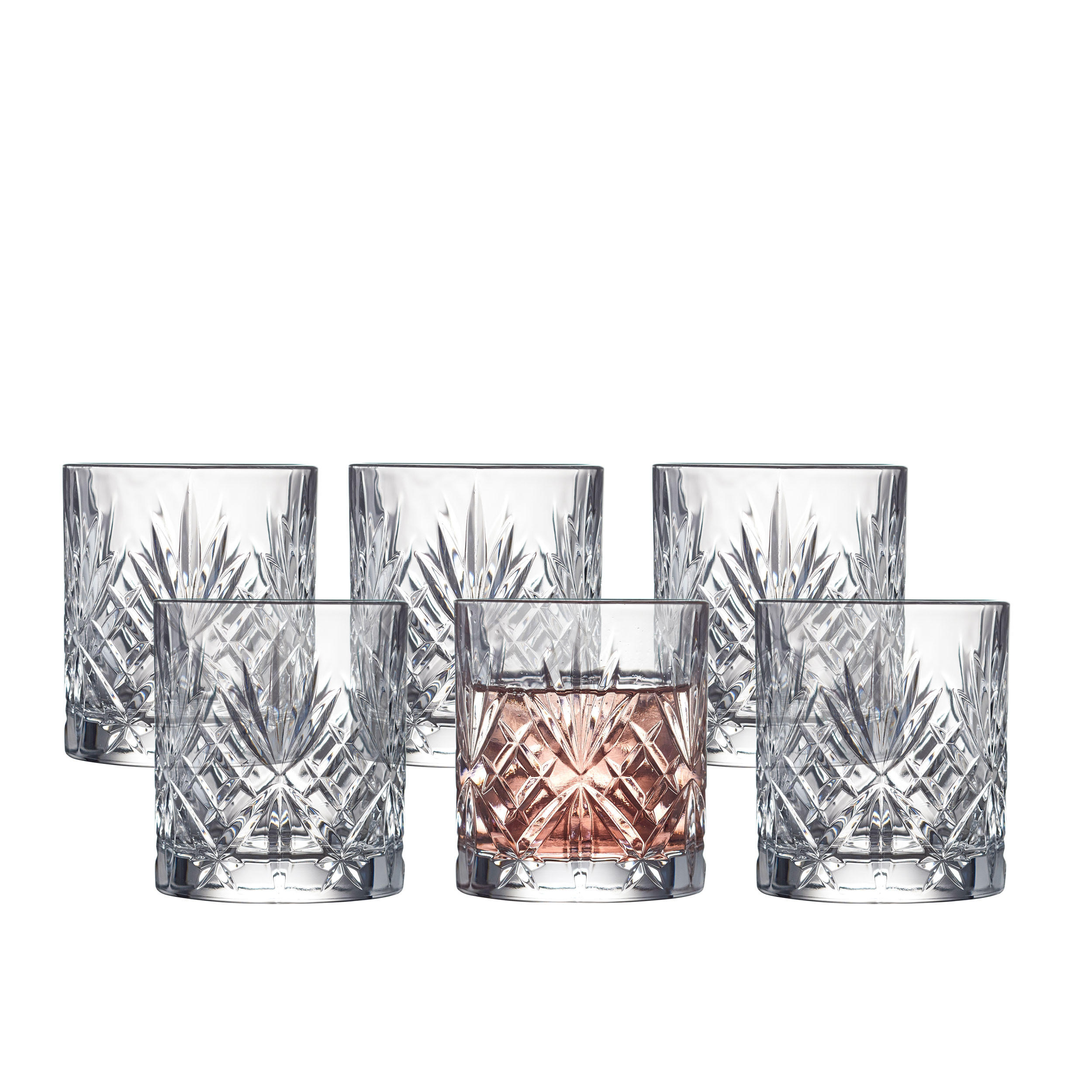WASSERGLAS Melodia 6er Set, Kristallglas, Klar, 230 ml - Transparent, Glas (0.23L) - Lyngby Glas
