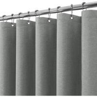 DUSCHVORHANG Leinen Grau 182 x 214 cm - Grau, Textil (182/214cm)