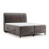BOXBETT Lunaro 160/200 cm Braun im Lotta Stoff - Schwarz/Braun, Holz/Holzwerkstoff (160/200cm) - AltaBeds