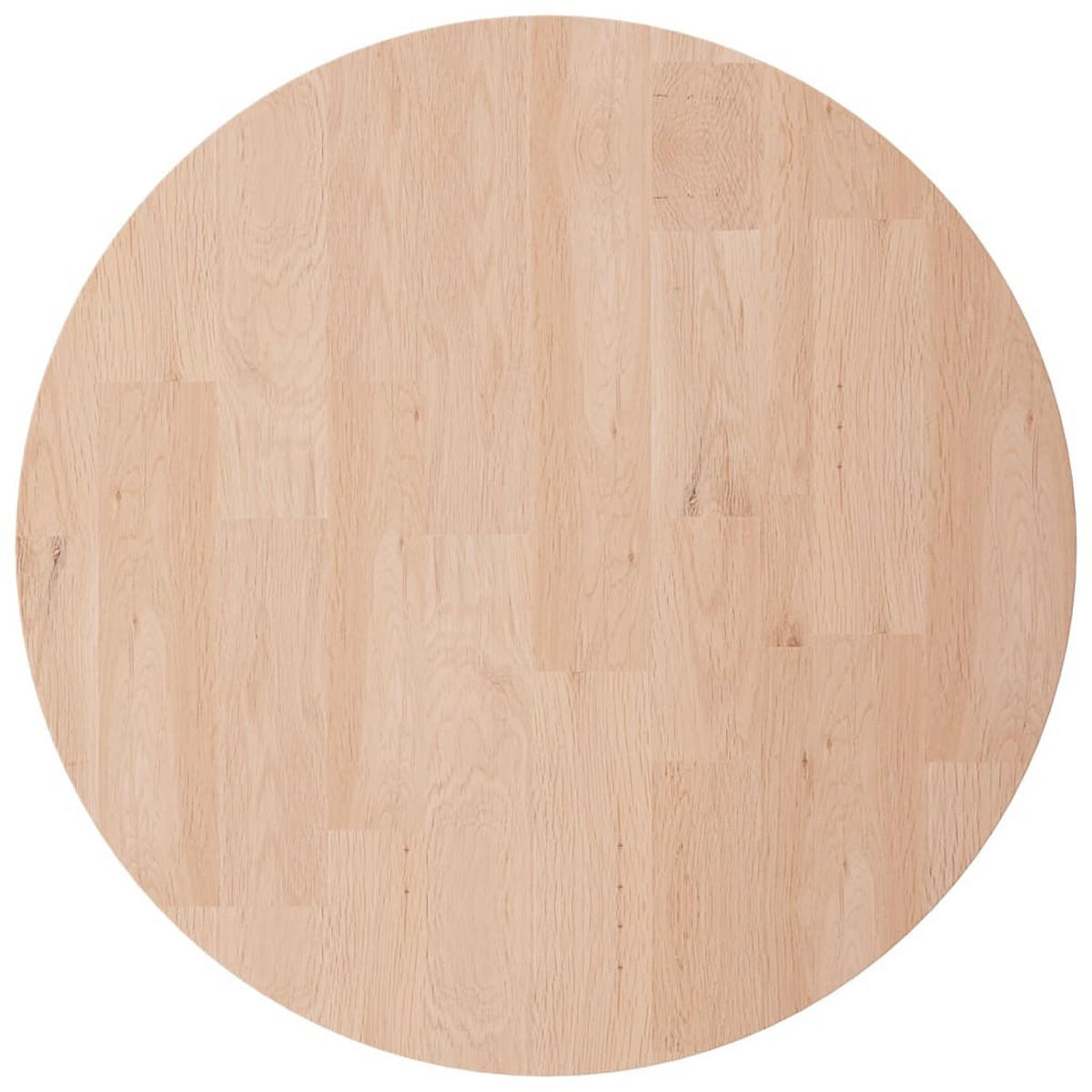 TISCHPLATTE Runde Ø50/4 Cm Unbehandeltes Massivholz Eiche - Naturfarben, Holz (50/50/4cm) - vidaXL