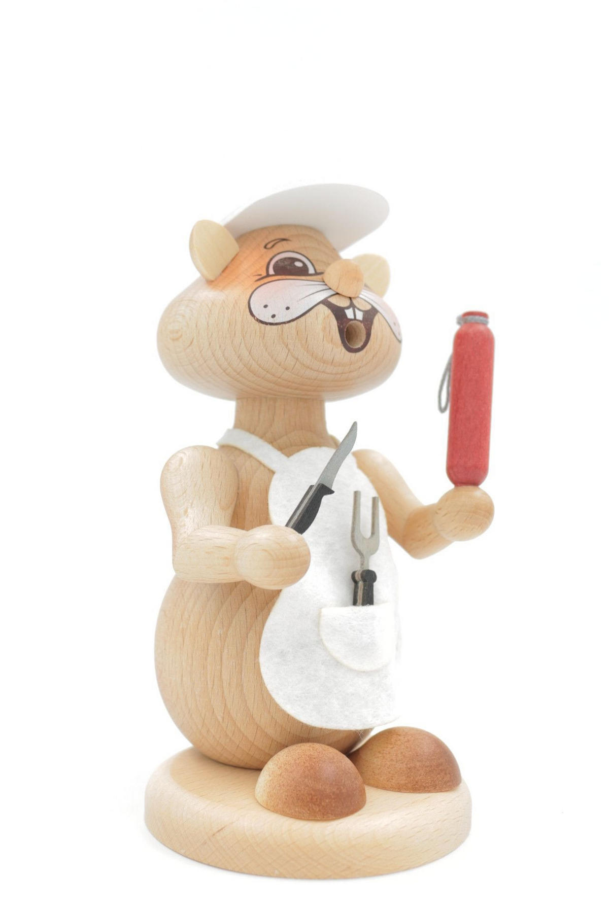 RAUCHFIGUR Hamster Fleischer 18 cm - Multicolor, Holz (12/18/0.1cm)