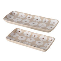 KERAMIKTELLER mit Blumenmuster Canea Beige - Beige, Keramik (3cm) - Boltze Home