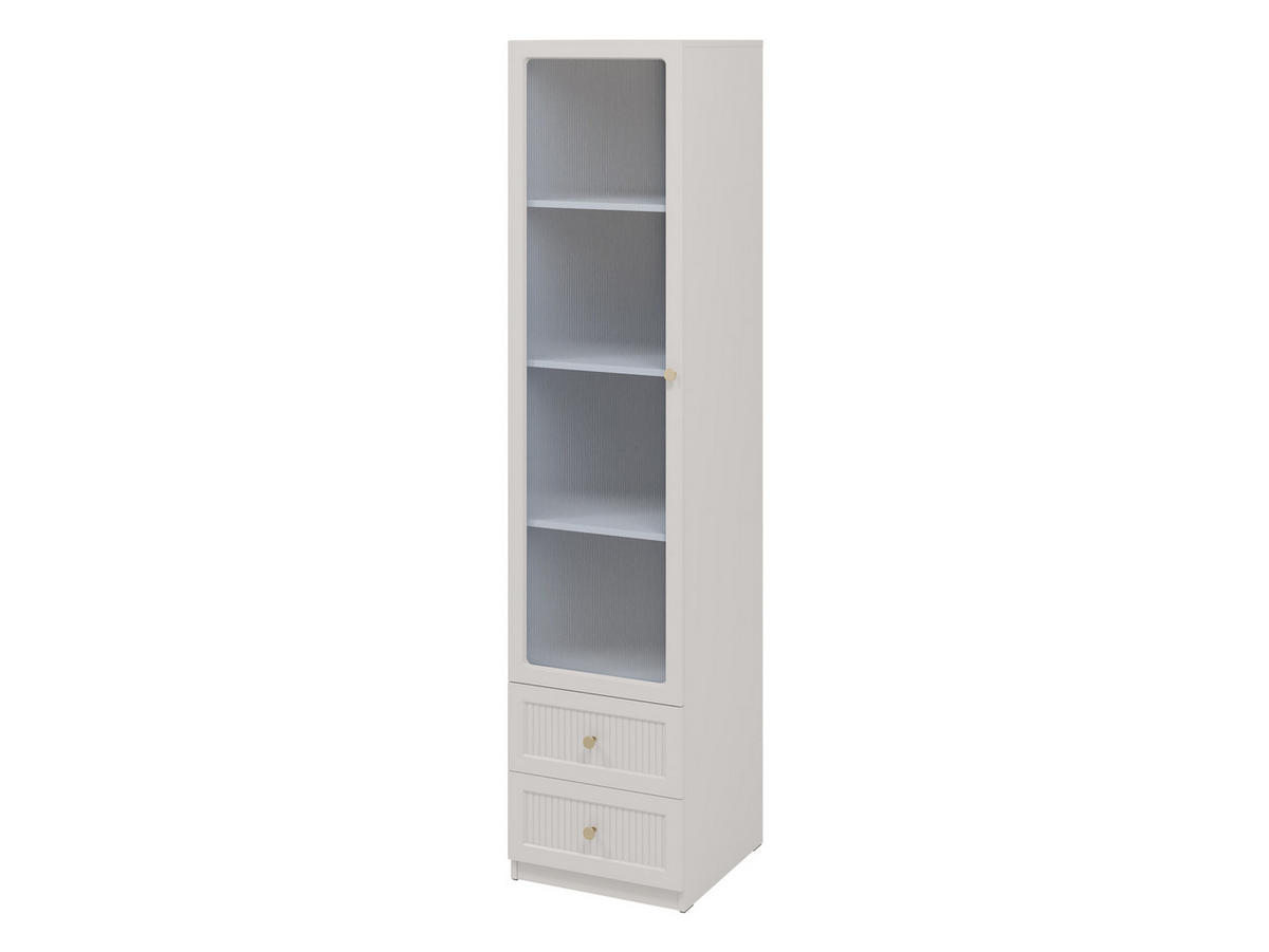STANDVITRINE Ferena 1D2SZ - Kaschmir/Goldfarben, Holzwerkstoff/Kunststoff (46/201/49cm) - MIRJAN24