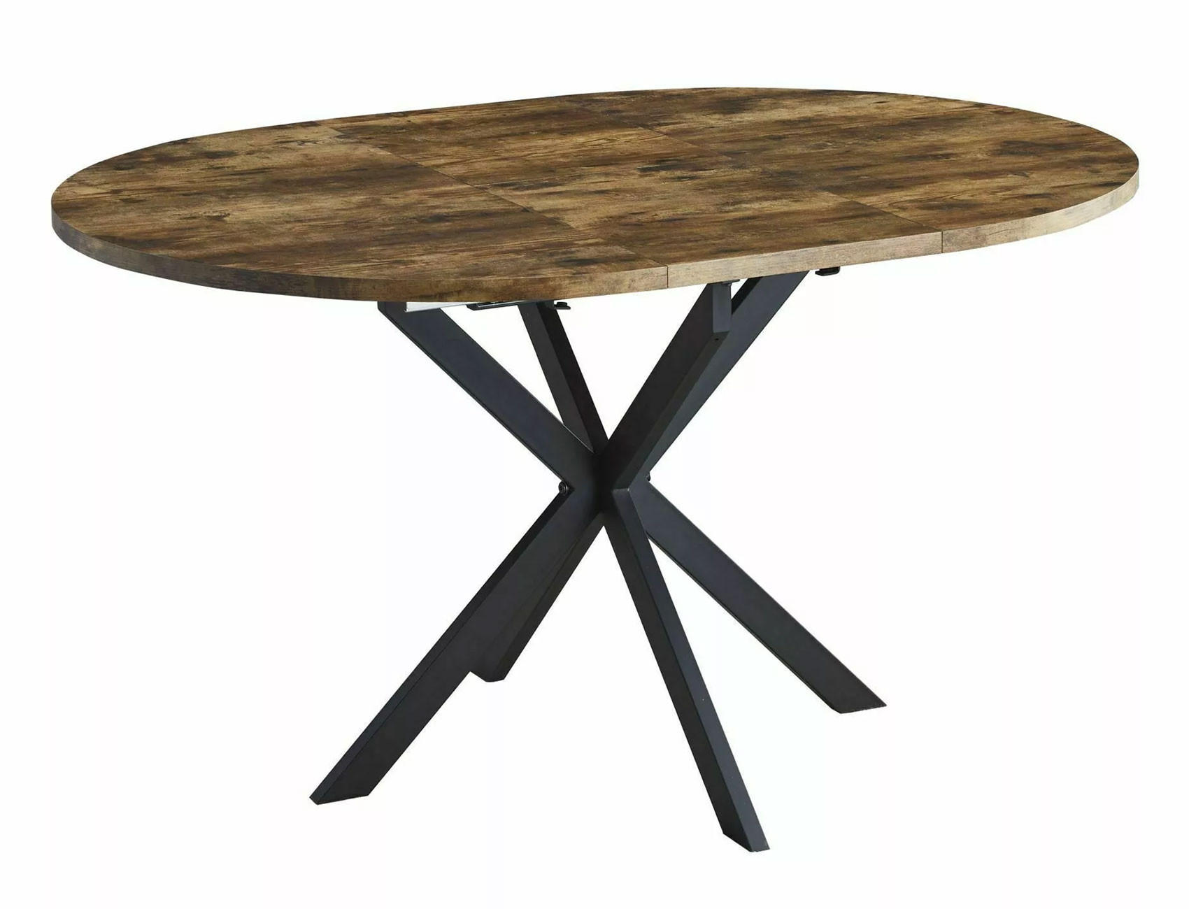 ESSTISCH Gaston Vintage Nussbaum / Schwarz 100-135 / 100 / 75cm - Nussbaumfarben/Schwarz, Holz/Holzwerkstoff (100/100/75cm) - Feldmann-Wohnen