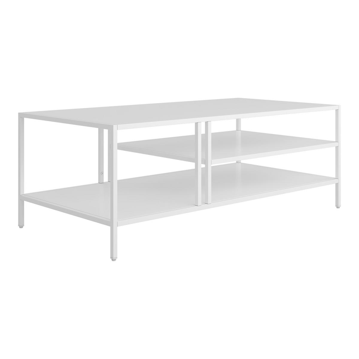 COUCHTISCH Kumlinge 40/110/55 cm - Weiß, Metall (55/110/40cm) - [en.casa]