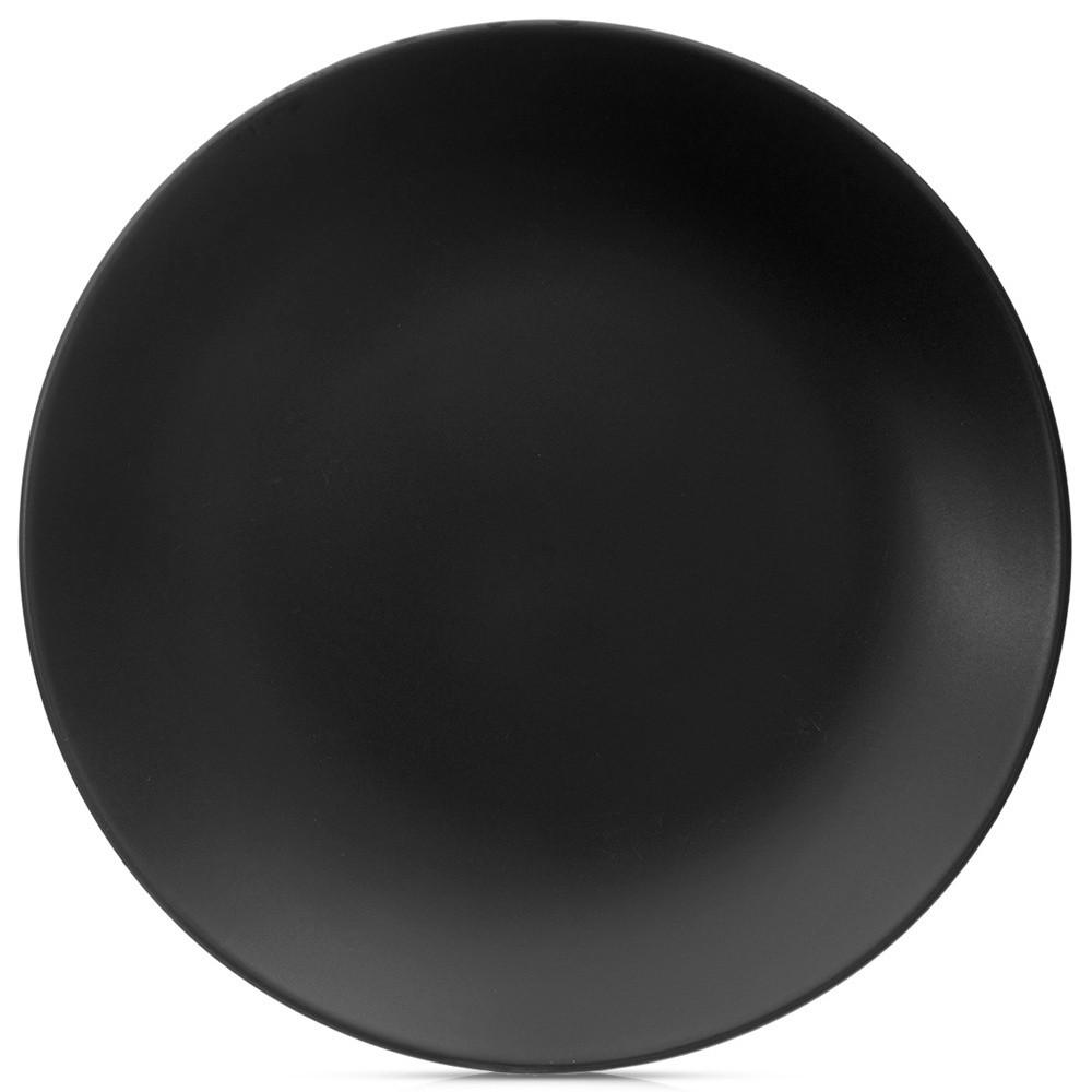 SPEISETELLER flach matt schwarz - Schwarz, Keramik (27/27/3cm) - Orion 