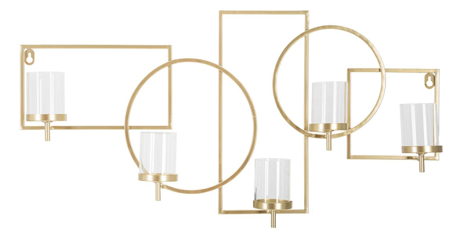 Mauro Ferretti Wandkerzenhalter Gold 70x36x8.5 cm