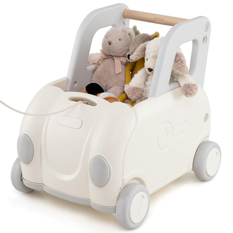 Costway Lauflernwagen Beige 59x53x44 cm