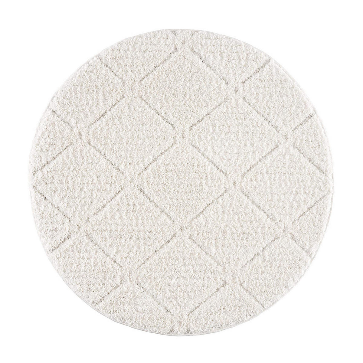 HOCHFLOR-TEPPICH Focus 2997 Creme 120 cm Rund - Creme, Textil (120/120cm) - carpet city