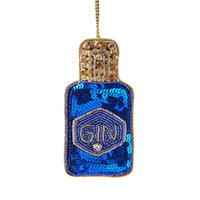 BAUMANHÄNGER Hang On Pailletten Gin - Blau, Glas/Kunststoff (6/13/1cm) - Butlers