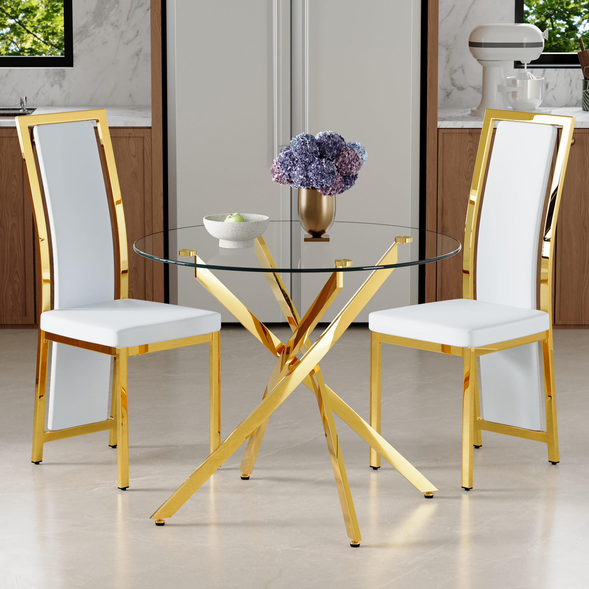 ComfortXL Essgruppe Weiß 88x75x88 cm