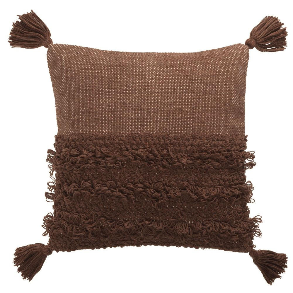 ZIERKISSENHÜLLE Boho Solid cognac 45x45cm - Cognac, Textil (45/45cm) - Tom Tailor