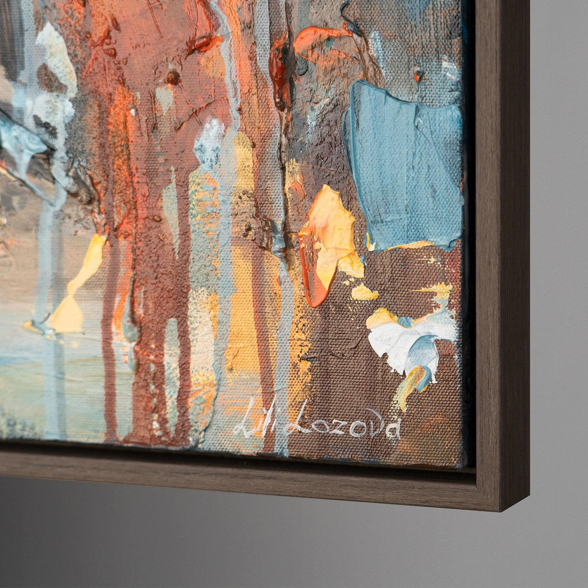GEMÄLDE Stadt am Meer Schattenfugenrahmen Grau 140x100 cm - Grau, Holz (140/100cm) - YS-art gallery