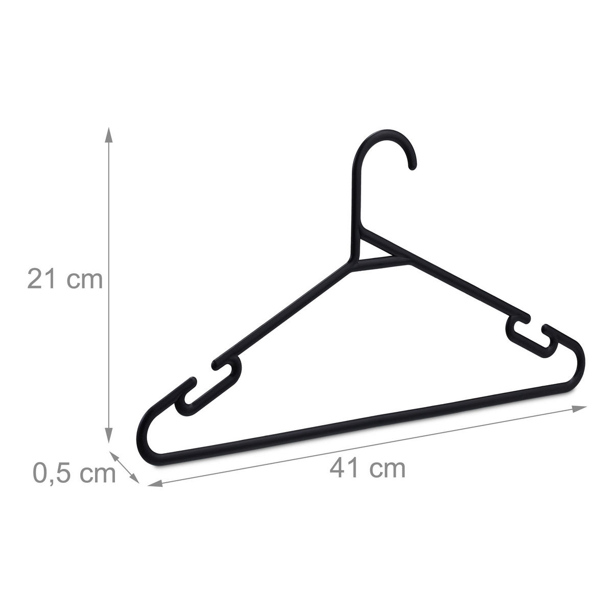 24XVEŠIAKY na šaty - čierna, plast (0.5cm) - Relaxdays