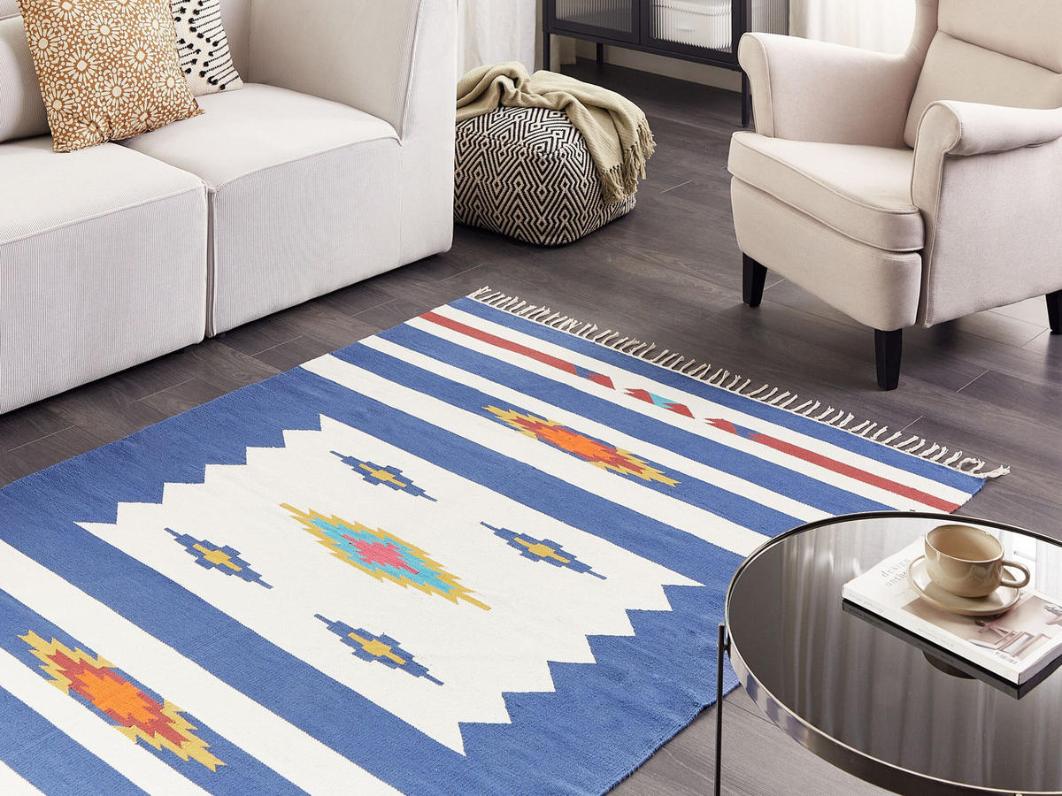 KELIM-TEPPICH Varser 200/140 cm - Multicolor, Textil (140/200cm) - Beliani