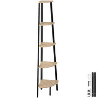 ECKREGAL Portland ,inklusive Kippschutz, 34 x 34 x 158,5 cm,Industrial Holz hell, Eiche Sonoma - Naturfarben, Holzwerkstoff (34/158.5/34cm) - tectake
