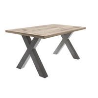 ESSZIMMERTISCH Eike 4 200 x 100 x 75 Esstisch Graphit/Sandeiche - Hellbraun, Holz (200/100/75cm) - 58aufmkessel