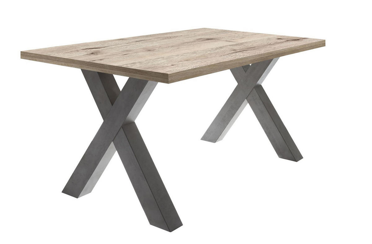 ESSZIMMERTISCH Eike 4 200 x 100 x 75 Esstisch Graphit/Sandeiche - Hellbraun, Holz (200/100/75cm) - 58aufmkessel