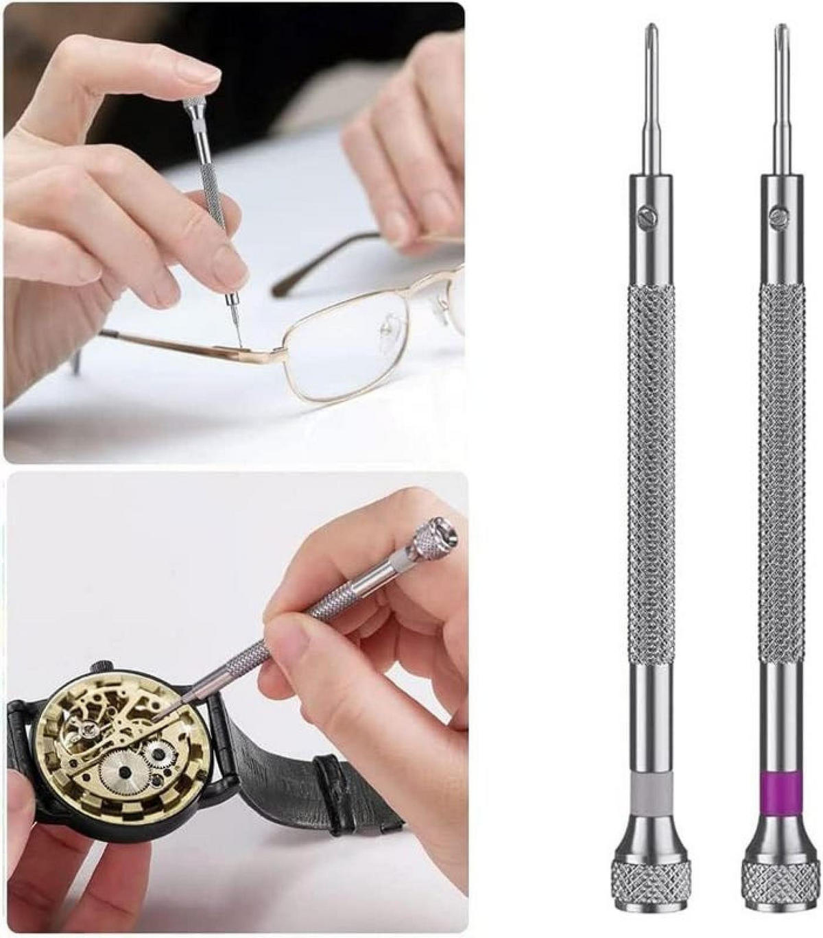 SCHRAUBENDREHER-SET – 8 Schraubendreher – Zur Reparatur von Brillen und Uhren - Multicolor, Metall (11.8/8.8/2.3cm) - DCA