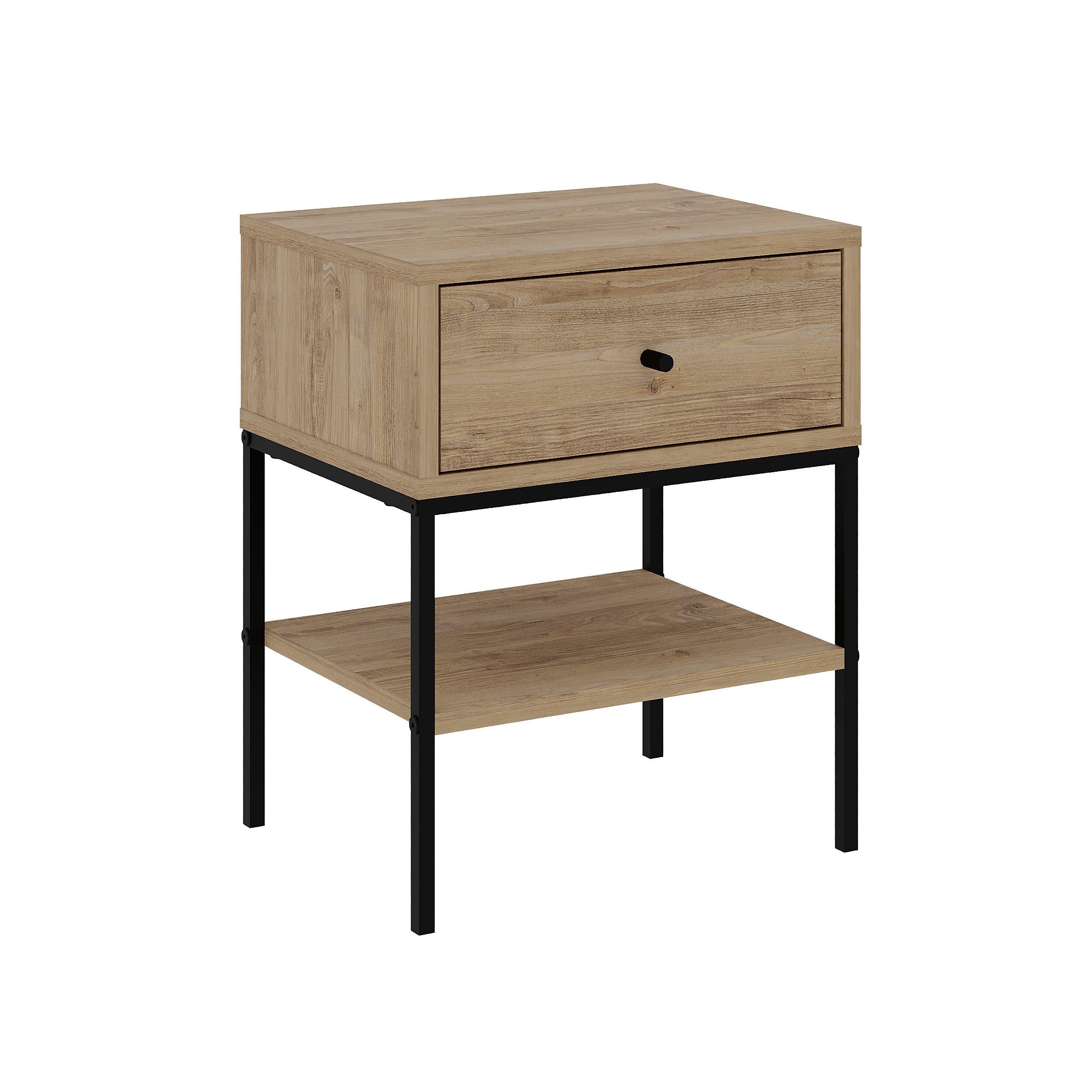 NACHTTISCH Lisa Eiche 56/45/35 cm - Eichefarben, Holzwerkstoff (45/56.4/35cm) - Decortie