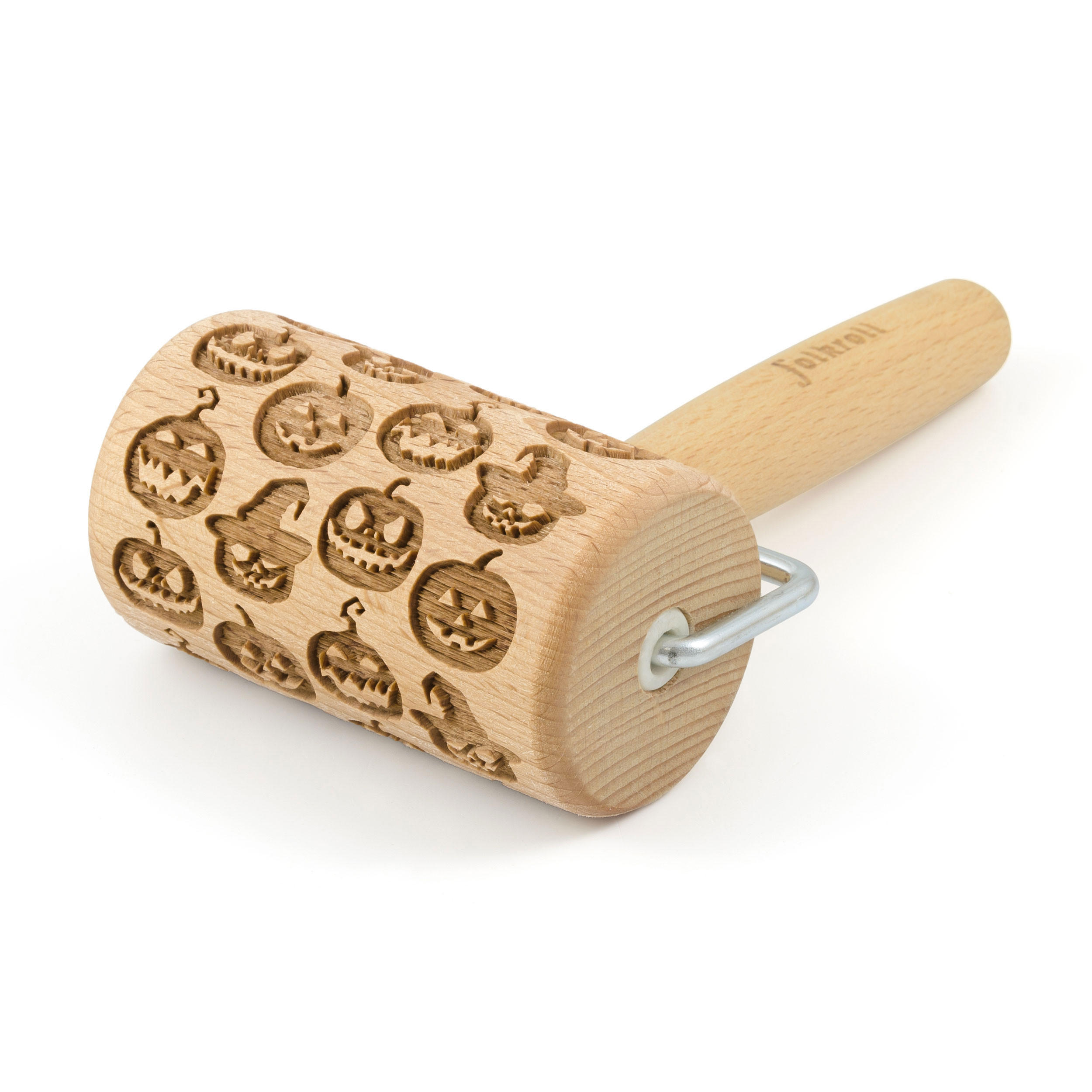 TEIGROLLE Halloween Kürbis, mini, 9.5 cm, Buchenholz - Braun, Holz (9cm) - Folkroll