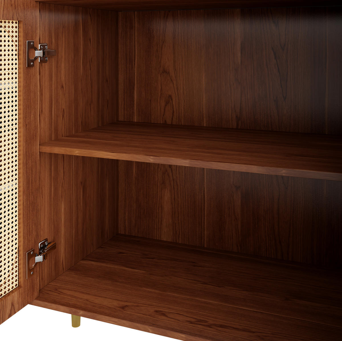 SIDEBOARD 160/40/90 cm Holz aus MDF mit Rattantüren - Eichefarben, Holzwerkstoff (40/90/160cm) - OKMYHOME