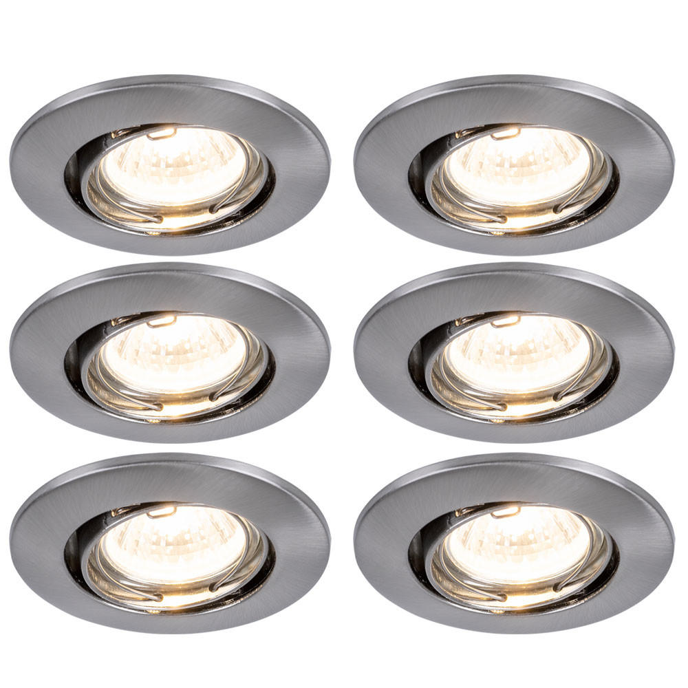 LED DECKENLEUCHTE Silber Aluminium 6er Set - Silberfarben, Metall (8.3/8.3/6cm)