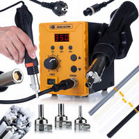 LÖTKOLBEN 858D Ultra Set - 700 W, 100-500 °C, 120 l/min, 50x Lötzinn 200 mm, 3 Düsen, 230 V - Multicolor, Kunststoff/Metall (10/10/10cm)
