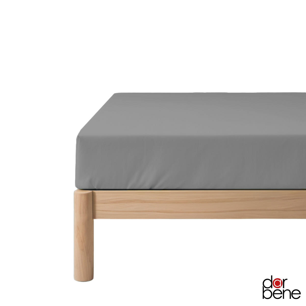 SPANNBETTLAKEN ESSENTIAL Jersey Baumwolle - Anthrazit, Naturmaterialien (180/200cm) - DarBene