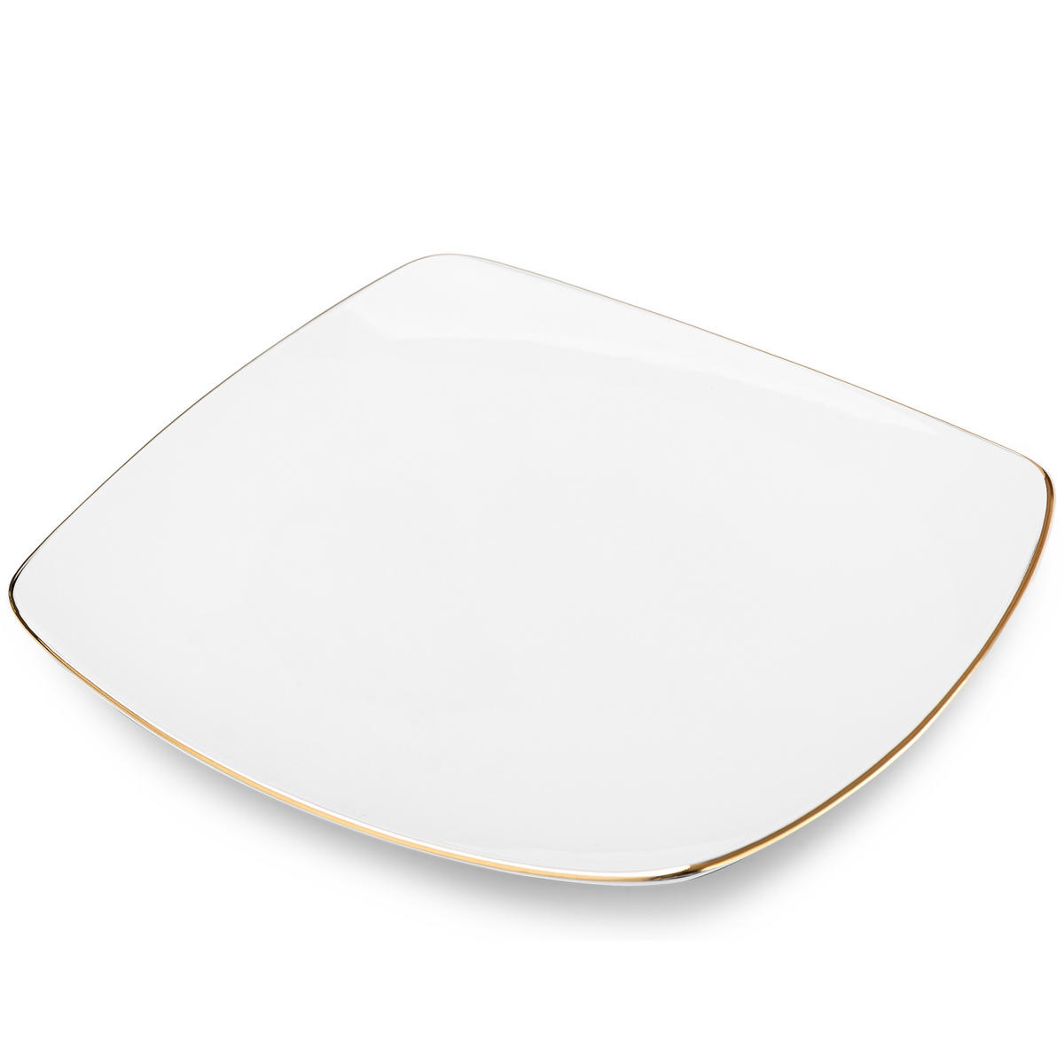 DESSERTTELLER CARLINA 6-tlg - Goldfarben/Weiß, Keramik (19cm) - KONSIMO®