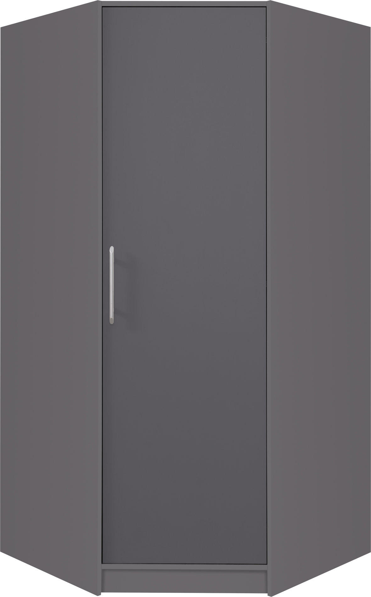 DREHTÜRENSCHRANK VANO 95/190/95cm 1-türig Anthrazit - Anthrazit, Holzwerkstoff (95/190/95cm) - MASSENO